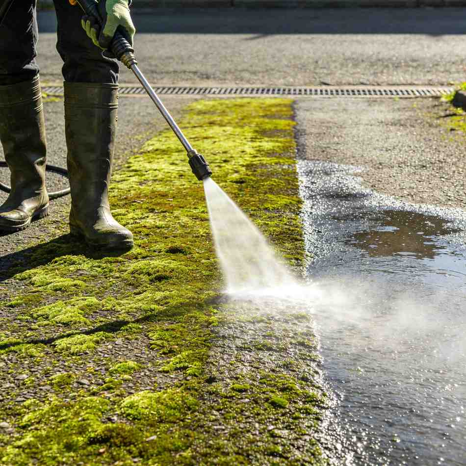 how to remove moss from tarmac driveways